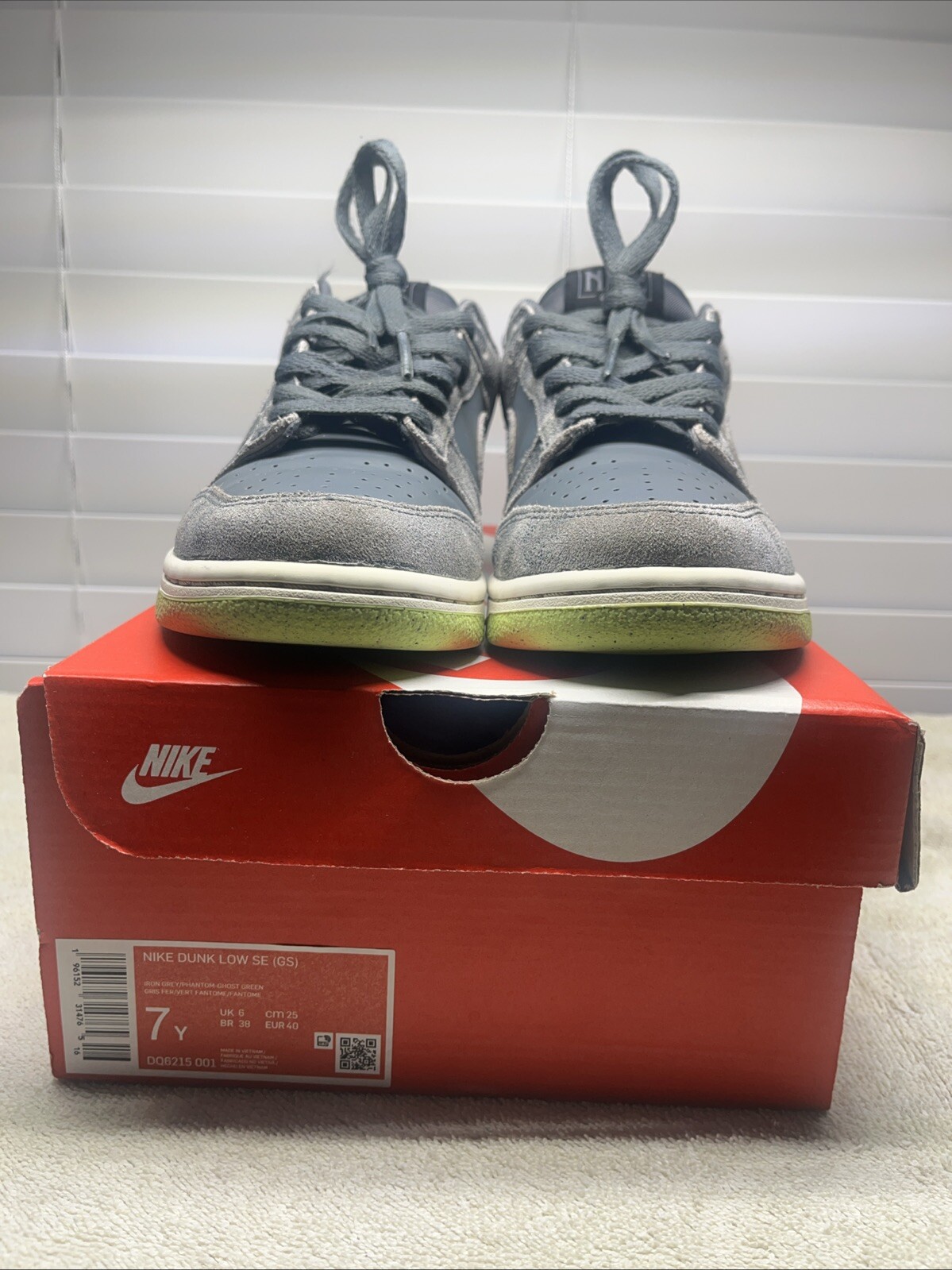 2022 Nike Dunk Low Retro PRM (GS) Halloween DQ6215-001 Size 7Y