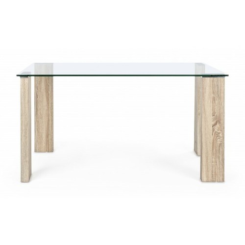 Mesa Rectangular Con Tapa De Vidrio Para Estudio Y Comedor Diseño Moderno - Imagen 9 de 14