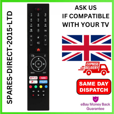 Genuine Remote Control For Bush TV DLED55UHDHDRSB | eBay UK