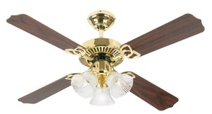 Westinghouse Crusader 9 9 4 Blade Indoor Polished Brass Ceiling