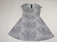 Michael Kors Women's Scoop Neck A-Line Dress Size Large Gray Hits Above Knee L