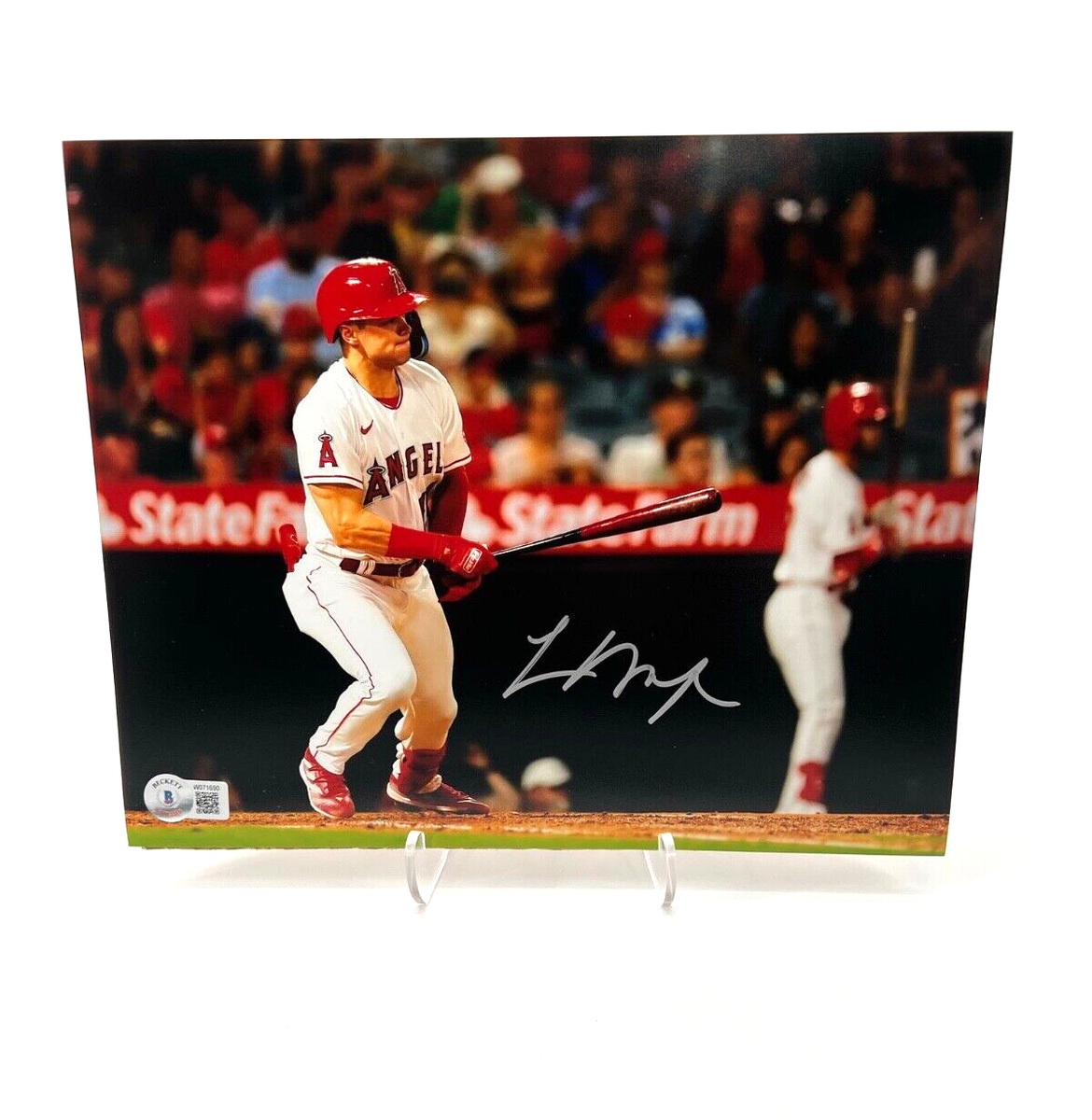 LOGAN O'HOPPE LOS ANGELES ANGELS AUTOGRAPHED 8X10 PHOTO BAS COA