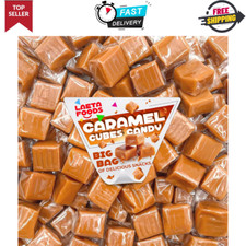 Classic Chewy Caramel Squares Candy Individually Wrapped - 1 Pound, 65 Counts