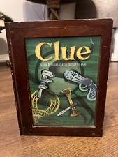 Clue Vintage Game Collection Wooden Box Bookshelf Edition 100 Complete