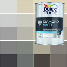 Dulux Diamond Matt Premium Emulsion Wipeable & Cleanable Paint in shades of GREY