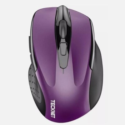 Purple Mouse Tecknet Cordless Mouse M003 Purple Ergonomic - Cordless Mouse