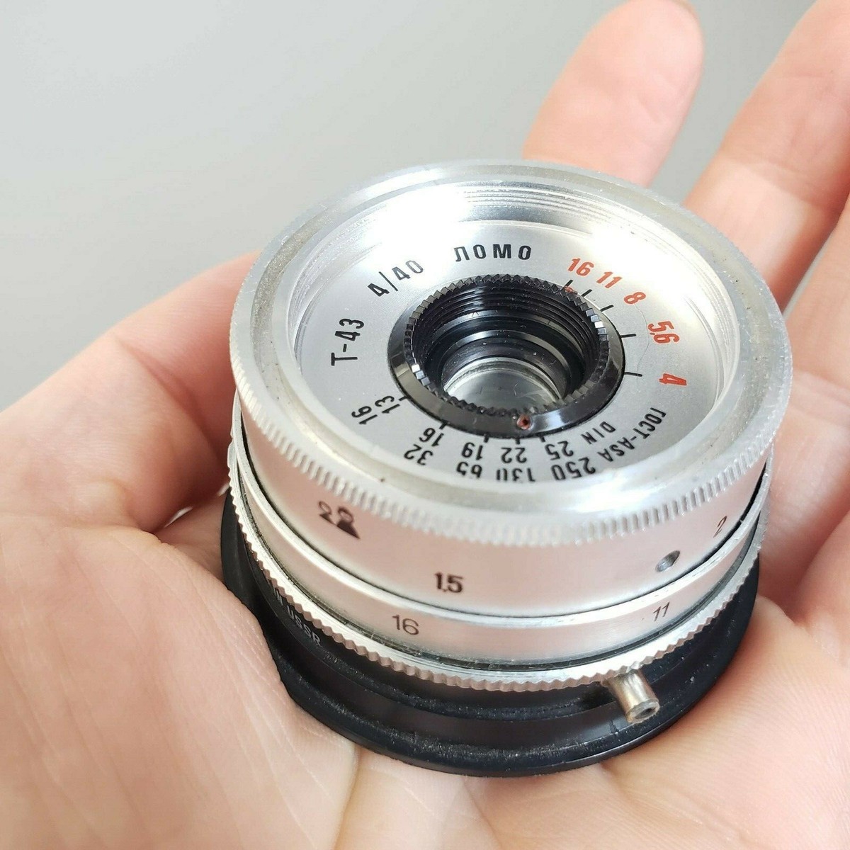Lens LOMO T-43 f4/40mm (Triplet) silver Soviet Ukraine | eBay