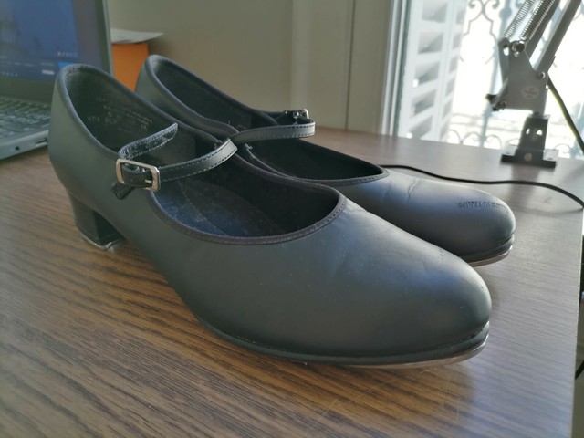 Chaussures De Danse à Claquettes Femme - Cuir Semelle Caoutchouc & Aluminium - Talon 3cm