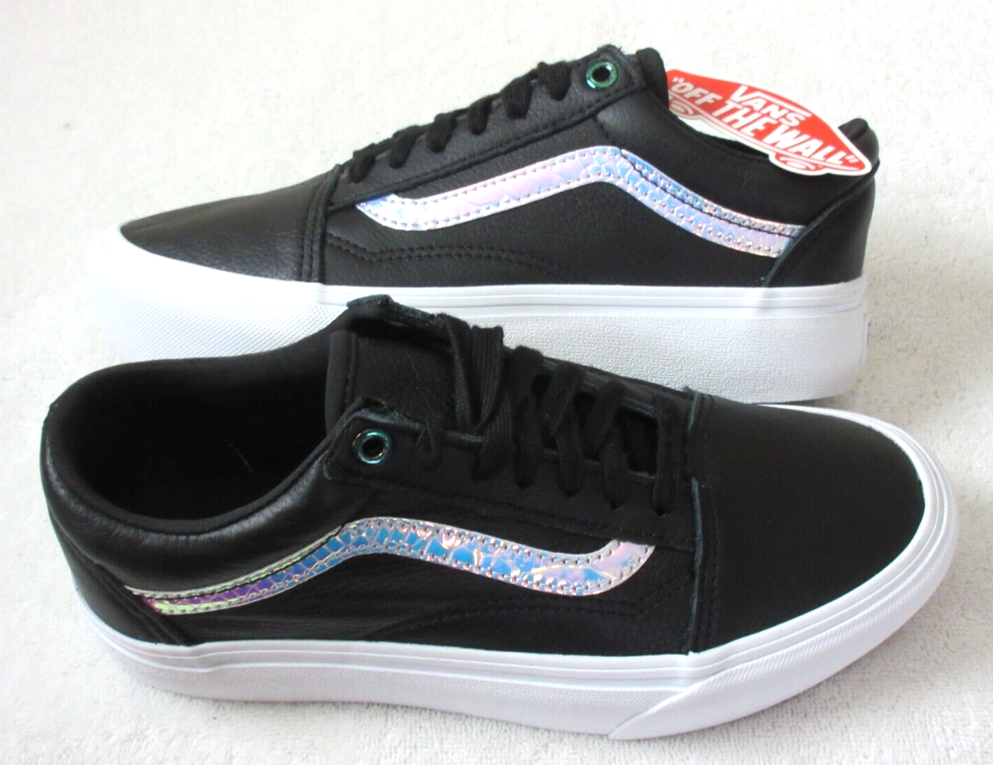 Vans Women's Old Skool Platform Holo Sidestripe Leather Shoes Black Size  9.5 NIB 192828973335 | eBay