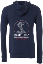 Shelby Cobra Legendary Racing Premium Full Zip Hoodie Front and Back
