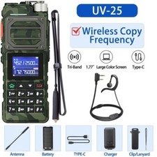 Baofeng UV-25 Walkie Talkies Long Range Tri-power Two Way Radio Noaa Kit package