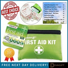 MINI FIRST AID KIT COMPACT 24 PIECE POCKET MEDICAL POUCH PORTABLE TRAVEL CAR KIT