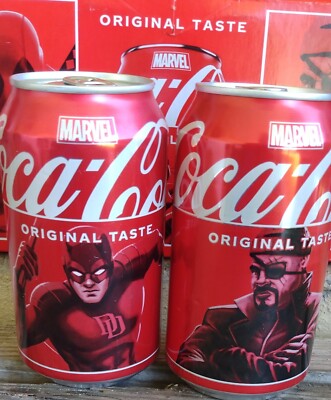 Coca-Cola　コカ・コーラ　ペーパーナイフ 2 COKE COCA COLA CAN 2024 Marvel EDITION Dare Devil Nick Fury