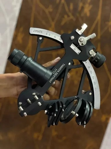 Strumento Navigazione Marina Tamaya Sextant 1712 9" Nero Funzionante Nautica Articolo Regalo - Foto 5 di 5