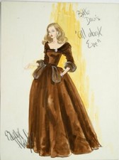 Bette Davis Edith Head Costume Sketch All about Eve Print 8 x 10