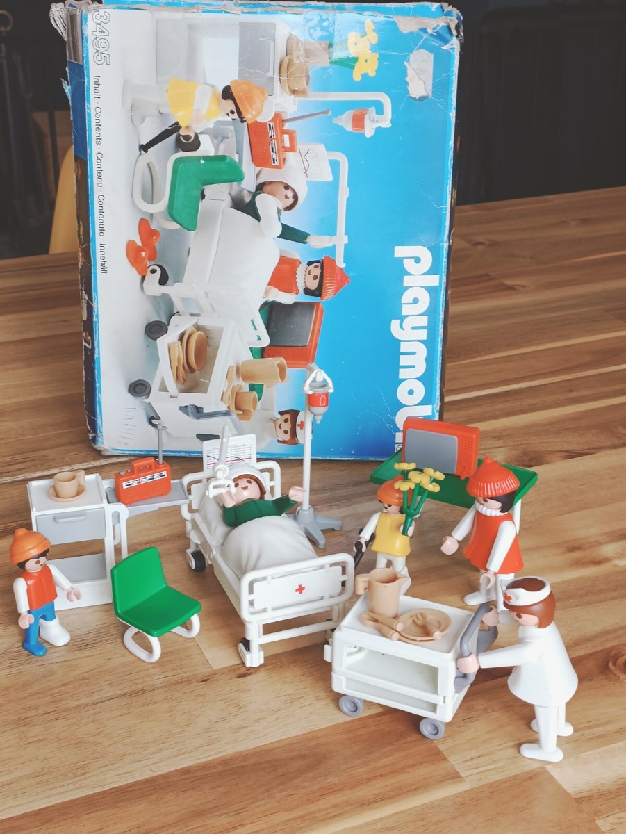 Playmobil Hôpital 3490 Complet En Boîte - Vintage - Très Bon état