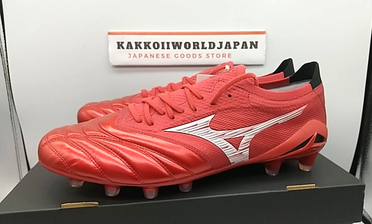 Mizuno Soccer Cleats MORELIA NEO 4 β beta JAPAN Ruby Red/White