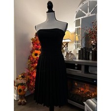 White House Black Market little black dress size 4 strapless pleated