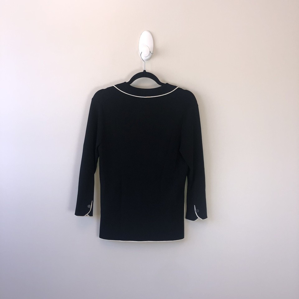 Top Femme Vertigo Paris - Taille M (EUR 2) - Noir Avec Devant Jeweled - Stretch - Occasion Très Bon état
