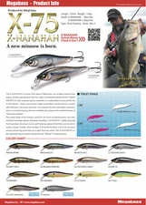 Megabass X-75 Series X-Nanahan Jerkbait - Choose Model +1 +2 / Color