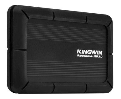Kingwin KH-203U3-BKSP Black Aluminum Anti-Shock 2.5inch SATA HDD Enclosure