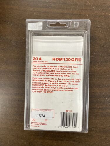 Square D HomeLine 20A einpolige Brecher HOM120GFIC. Neue, versiegelte Verpackung. - Bild 4 von 4