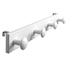 Coat hook Peg Rail for Bunk Beds and Cabin beds Kids bed in Classic White & Grey
