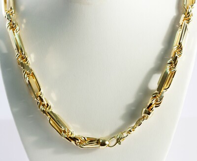 216 gm 14k Solid Gold Yellow Figarope Milano Men's Heavy Chain