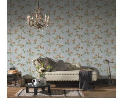 A.S. CRÉATION €1,31qm 1 Ro AS Creation 34501-1 Vliestapete Kachel Floral Vintage Landhaus Stil