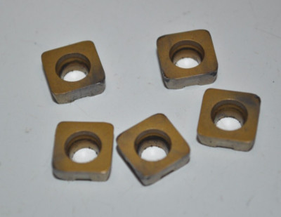 Lot of 5 Used SANDVIK, R210-09 04 12M-MM 2040 & 4020 CARBIDE INSERTS
