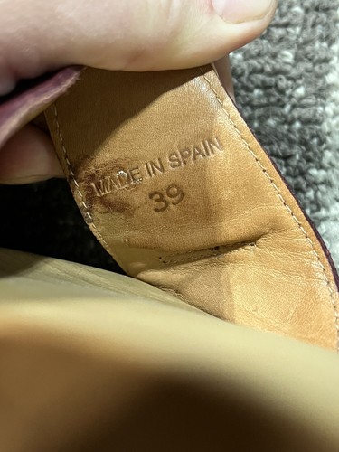 Isabel Marant Etoile Tadley Women's Wooden Leather Brown Sandals EU39 US8.5 UK6 - Picture 4 of 6