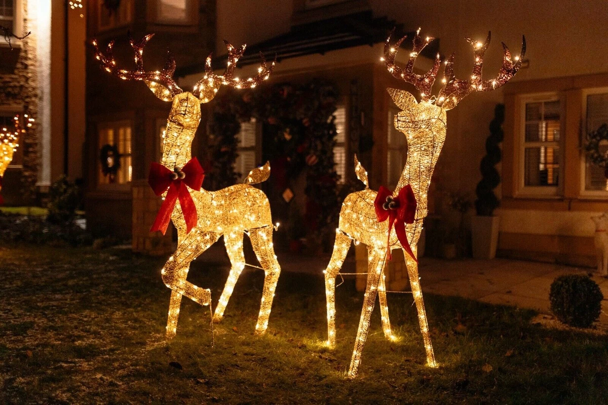 6ft Large Christmas Light Up Reindeer Decoration LED Luxury Outdoor like costco