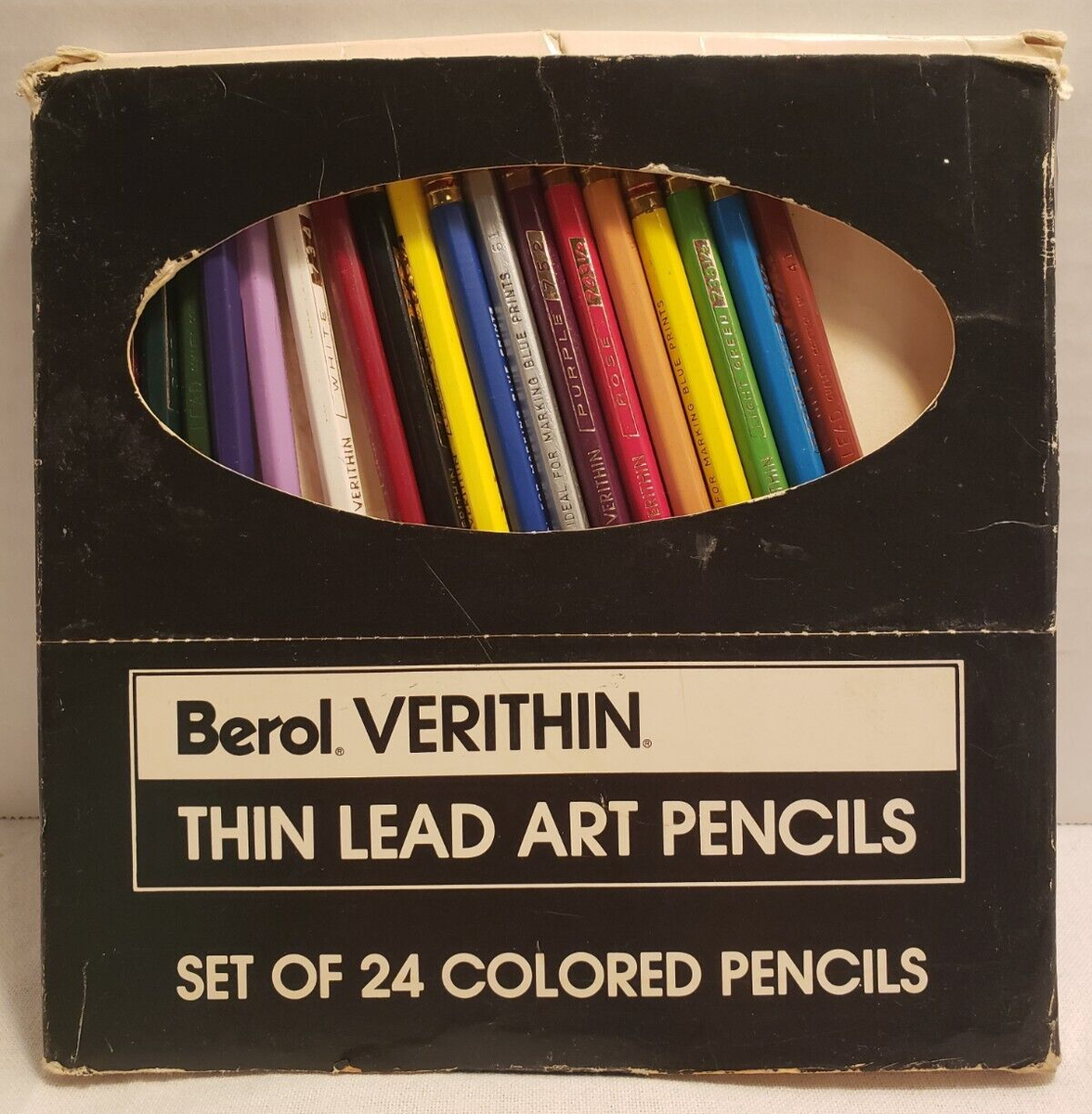 BEROL VERITHIN LEAD ART PENCILS - SET OF 24 COLORED PENCILS - 731