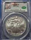 2008 Silver Eagle $1 CAC MS70 Presidential Signature Eagle Label
