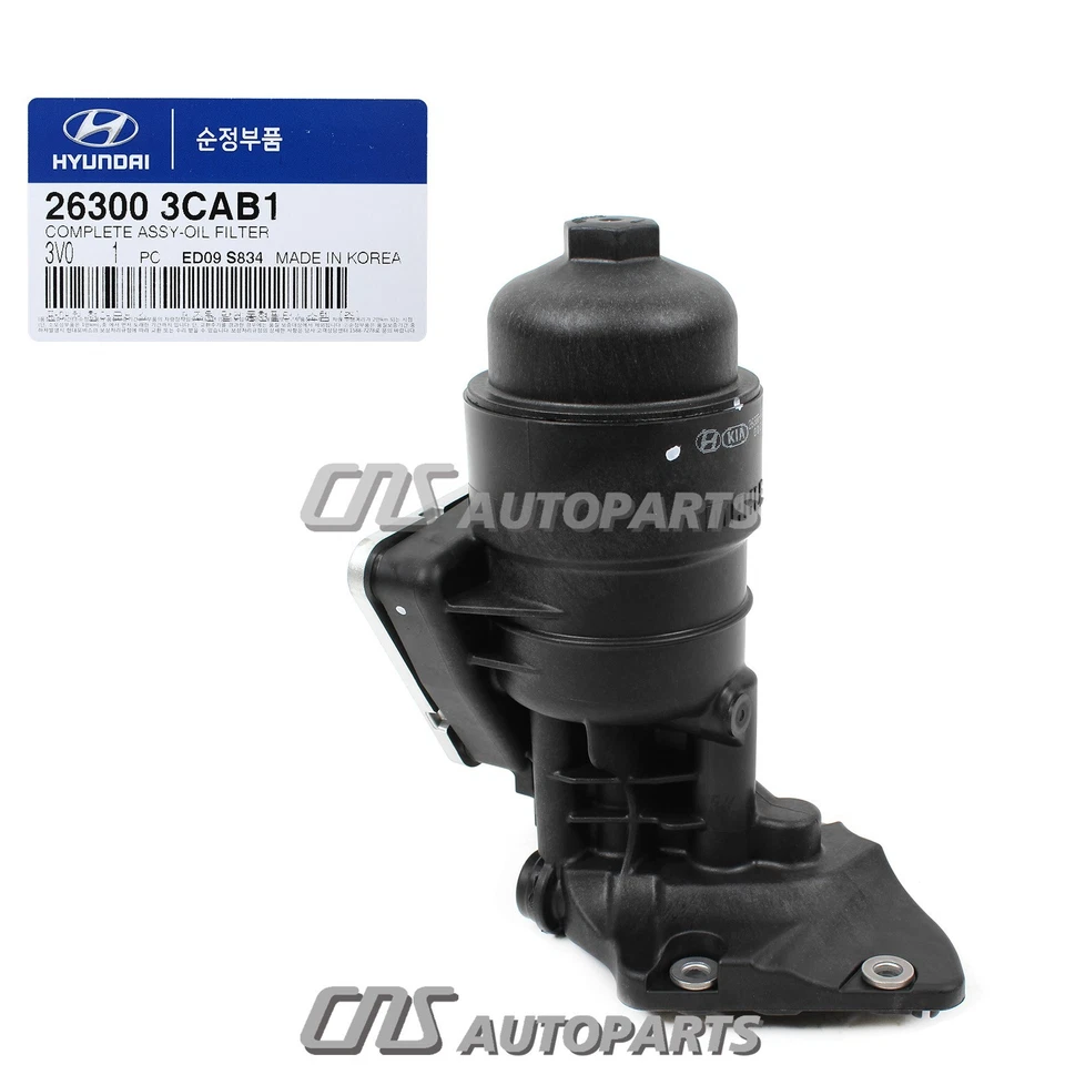 ⭐Genuine⭐Oil Filter Housing 12-18 Hyundai Santa Kia Cadenza 3.3L OEM 263003CAB1 Foto 3 de 3