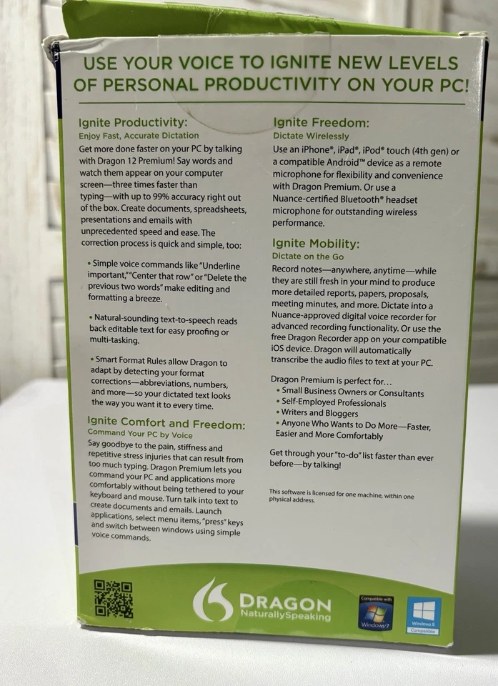 Dragon Naturally Speaking Premium Edition Basics w/ Headset Version 12 Open Box - Image 2 of 4