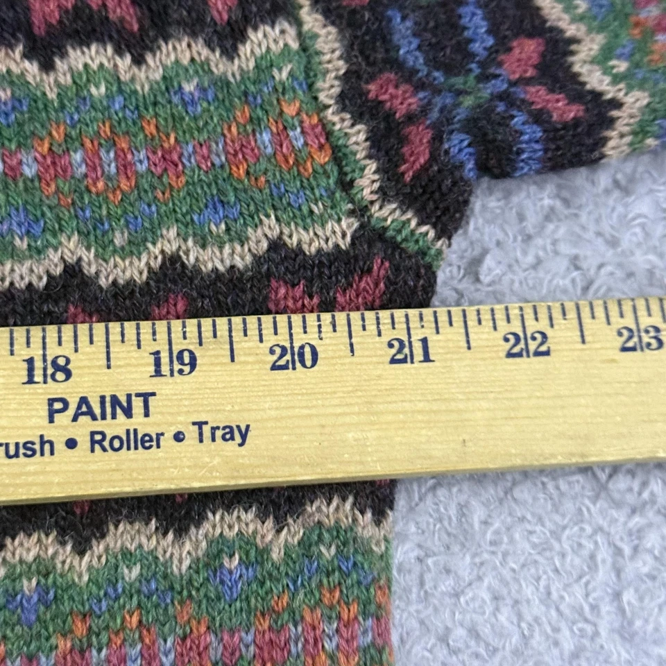 Vintage Pringle of Scotland Sweater Men Medium Black Fair Isle Shetland Wool 90s - Image 4 of 4