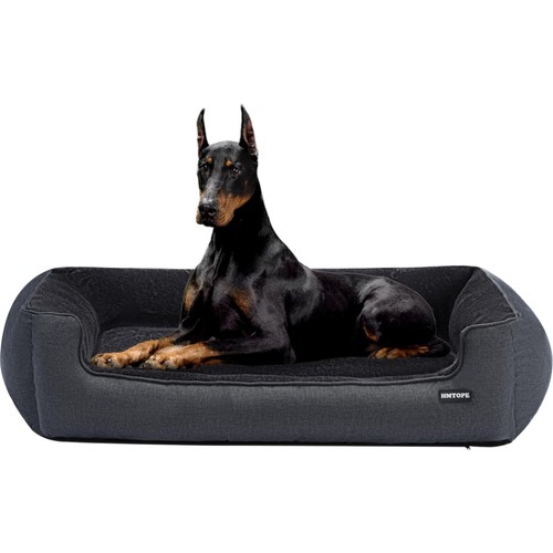Luxuriöses Hundebett in Dunkelgrau | Abnehmbar