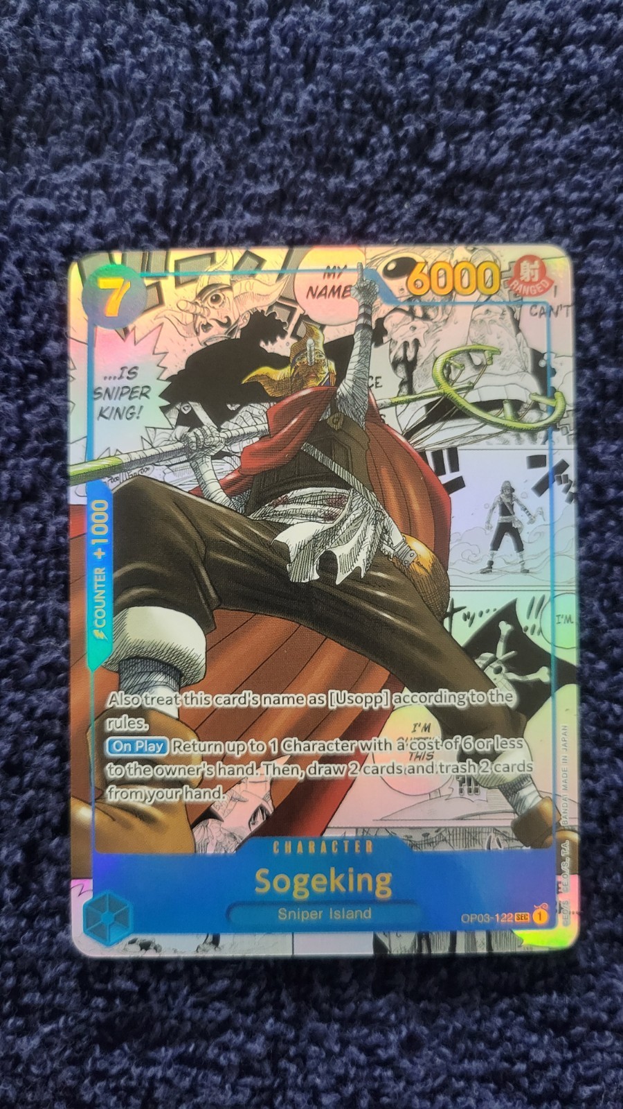 One Piece Sogeking OP03-122 Pillars of Strength Manga Alternate Art ENGLISH LP