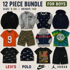 12 Pc Boys Clothing Lot Size S 8 Nike Polo Ralph Lauren Levis Jordan Mixed