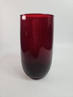 Vintage Anchor Hocking   Ruby Red Drinking Glass 5   Tumblers