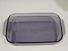 Vintage Pyrex Amethyst Purple 232-R 2 Qt Glass Baking Dish Casserole 11" x 7"