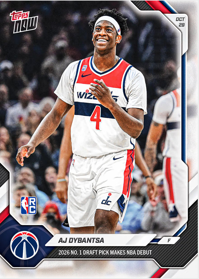 2026-27 Topps Now NBA 1st Pick Makes Debut #39 AJ Dybantsa RC Rookie PRESALE