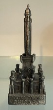 Chicago Water Tower Miniature Replica Souvenir Building WAPW Pewter