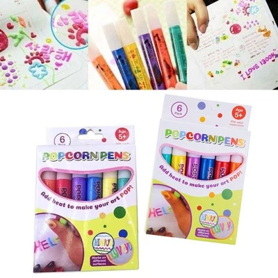 6/12PCS Art Pens Ink Popcorn 3D Printable Magic DIY Bubble Popcorn Drawing - image 1 of 4