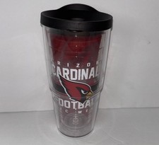 Tervis Arizona Cardinals NFL Tumbler Cup Drink with Lid Black Red 24 Oz