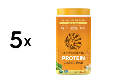 5 x Sunwarrior Classic Plus Organic (750g) Vanilla (53,33 EUR/kg)