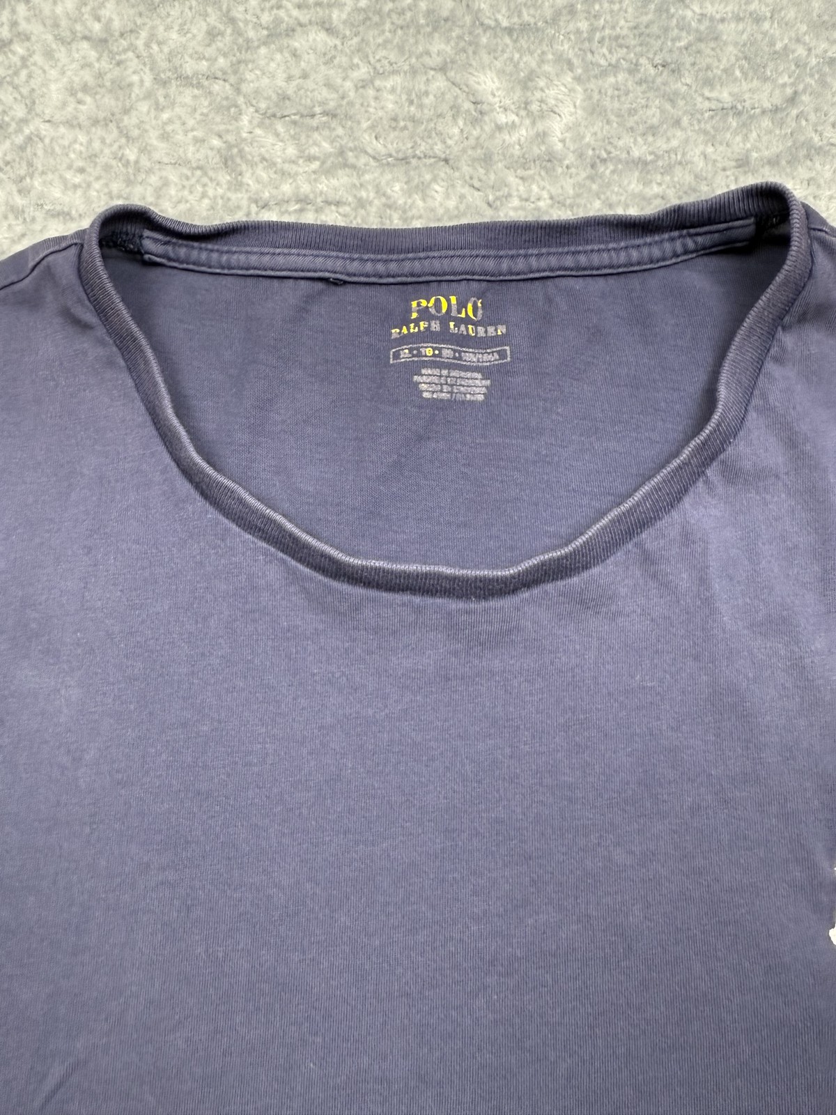 Polo Ralph Lauren camicia uomo grande blu grande pony ricamato numero 3 polo tee