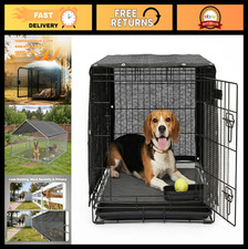 6' x 10' Black Dog Kennel Shade Cover - 90 UV Block Mesh Tarp with Grommets for