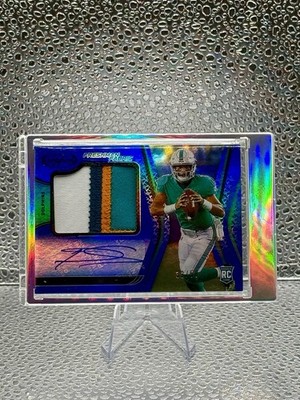 2020 Panini Certified Tua Tagovailoa RC Auto Mirror Signatures Blue /50 Rookie